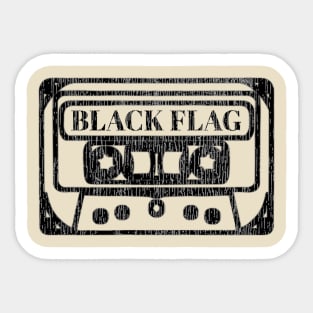 Black flag cassette Sticker